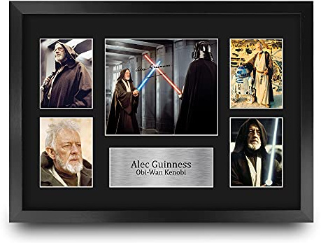 HWC Trading FR A3 Alec Guinness Star Wars Obi-Wan Kenobi Geschenke Gedruckt, Signiert Autogramm Bild Für Film-Erinnerungsstücke-Fans - A3 Framed
