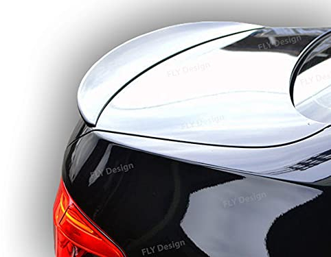 FLY DESIGN 70062 Heckspoiler passend für BMW E90 M3 3er, Heckflügel, Spoilerlippe für Auto Tuning, in High Kick Still, ABS Kunststoff, Saphirschwarz 475 lackiert