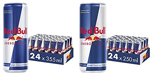 Red Bull Energy Drink Dosen Getränke 24er Palette, EINWEG (24 x 355 ml) & Energy Drink Dosen Getränke 24er Palette, EINWEG (24 x 250 ml)