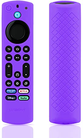 LEFXMOPHY 4k Max Fernbedienung 2023 für Fire TV Stick Remote Cover 6,2 Zoll, Toshiba/Insignia CT-RC1US-21 / Pioneer 2021 Smart TV Fernbedienung, Violett, Silikon, vollständige Abdeckung, Zubehör