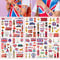 115pcs Union Jack Temporary Tattoos for VE Day Celebration Favors,Great Britain National Flag Face & Body Tattoo,VE Day 80 Year Victory Patriotic Stickers for Crown Big Ben London Eye Party Festival