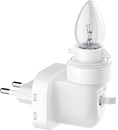 TWDRTDD Luce Notturna Bambini,Collegare la luce notturna, presa a muro - luci notturne con interruttore on/off, presa europea e lampadina (con anello in gomma,1Pezzi)