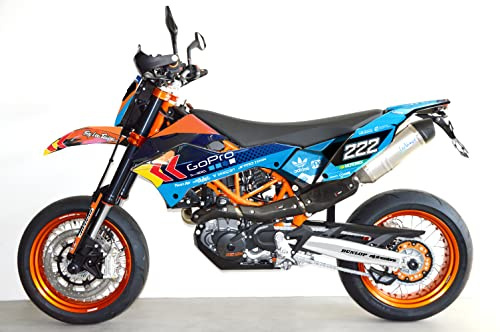 Aufkleber kompatibel mit KTM 690 SMC SMC/R Enduro (08-17) | Factory DEKOR Decals KIT Aufkleber Graphics (2010)