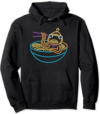Fortnite Fishstick Neon Ramen Bowl Center Icon Pullover Hoodie