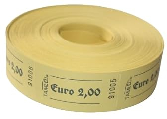 TAMLED Bonrolle Euro 2,00 gelb - 1000 perforierte Abrisse