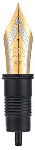 Replacement Nibs Gold Tip Fountain Pen Fine EF/F/M Size Ink Cartridges Nibs for Smooth Writing