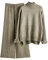 YCBMINGCAN Damen Strickset Herbst und Winter Strickanzug Stehkragen Pullover Lange Hosen Lose Zweiteiler Skianzug Damen Set (Khaki, One Size)