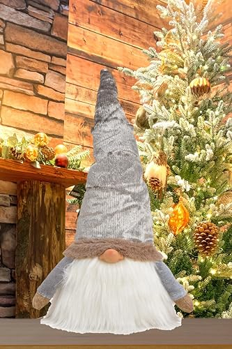 KAMACA Deko Plüsch Wichtel Weihnachtswichtel aus Stoff ausgefallene Weihnachtsdeko oder zum Verschenken in Winter Weihnachten (Wichtel Champagner 19x40x10)