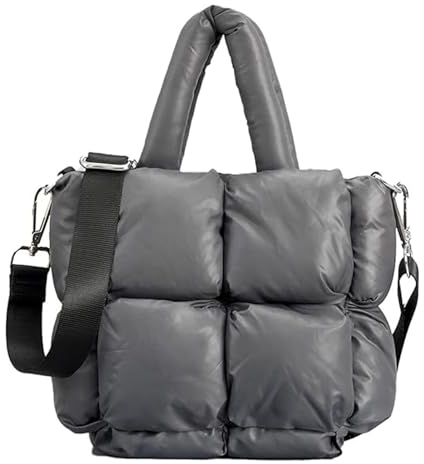 HAWILL Kleine Crossbody Bag Damen Umhängetasche Weich Gesteppte Tasche Puffer Tote Bag Neu Schultertasche Moderne Taschen mit Abnehmbarer Verstellbar Breitem Schultergurt
