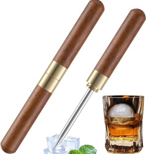 Rerdeim 【2 Stück】Eispickel, Eispickel-Werkzeug mit Abdeckung, rutschfest, Eispicker aus Edelstahl zum Brechen von Eis, einfacher Griff, für Küche, Bars, Camping, Restaurant, Barkeeper