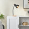 lux.pro Tischlampe Woodley schwenkbare Schreibtischlampe Nachttischlampe E14 Tischleuchte Bürolampe Schlafzimmerlampe Schwarz Metall Holz