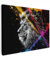 MuchoWow© Wandbilder 80x60 cm Wohnzimmer Wanddeko Schlafzimmer Zimmerdeko Fotowand Zimmer Deko auf Wand Dekoration Wall Art Löwe - Schwarz und weiß - Farbe - Graffiti - Tiere