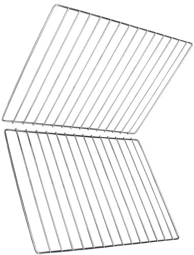 Nischenmarkt Edelstahl Grillrost Verschiedene Größen 2er Pack (44,5 x 25,5 cm)