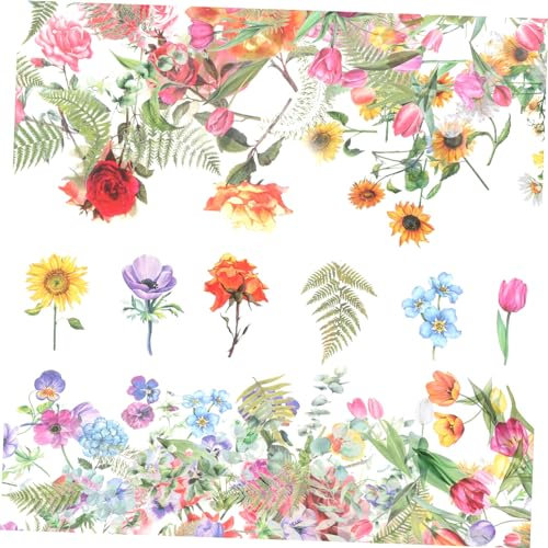 STOBOK Pflanzen-stickerbögen 6 Packungen Scrapbooking-sticker Zum Basteln und Dekorieren