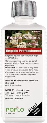 POFLOEngrais liquide NPK professionnel pour espèces Photinia (250 ml)