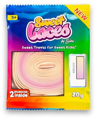 SweetLaces Originals - 2 Lacets Plats 120 cm Lovers - Couleur en Dégradé pour Sneakers & Basket, Air Jordan, Campus 00s - Lavables en Machine - Designés en France - Rose/Crème