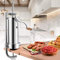 Tritacarne manuale in acciaio inox alimentare tritacarne manuale per manovella, macchina per salsiccia spinta salsicce carne, con 4 dimensioni di tubi (3L)