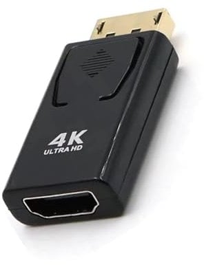 EUZUXU 4K DisplayPort to HDMI Adapter, 4K DP to HDMI Converter, Displayport Male to HDMI Female Converter Gold-Plated DP to HDMI Adapter, for HDTV, Monitors