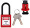 ALLOMN Miniature Circuit Breaker Safety Lockout Padlock, Professional Air Switch Lock Electrical Safety Lockout Circuit Breaker Lock Safety Padlock Lockout with 2 Keys