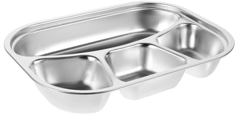 Ciieeo Fiambrera De Fábrica Acero Inoxidable 4 Compartimentos Para Restaurantes Oficinas Escolares Práctica y