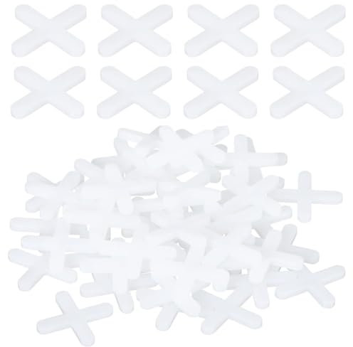 SANTUO 300Pcs 5mm 3/16 Wall Floor Tile Plastic Cross Spacer Slab Spacers for Accurate Tile Positioning DIY Paving Tiling Garden Wall Tiler