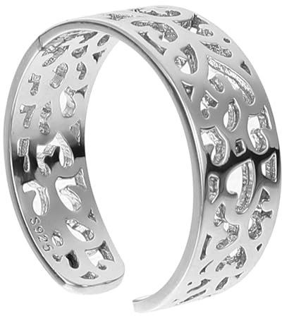 BESPORTBLE Kreativer Verstellbarer Zehenring Aus Silber Unisex Eleganter Schmuckring Mit Hohlem Design Ideales Für Frauen Und Männer