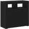 vidaXL LED Sideboard Schwarz Eiche 80x35x75 cm Holzwerkstoff