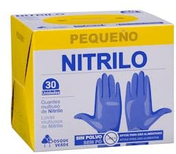 Lot de 2 gants jetables en nitrile Forêt Vert Taille S