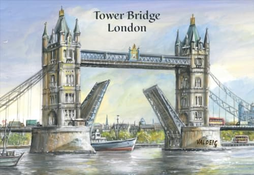 Valdeig Kühlschrankmagnet London Tower Bridge 8 x 5,5cm | England Souvenir, Fotomagnet, Bild Deko Magnete, Geschenk, P