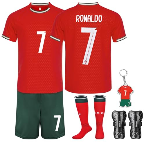 Maillot de Football pour Enfants 2025, n°7 Maillot de Football Homme,Ensemble de Maillot de Football pour Enfants T-Shirt et Short Maillot de Football