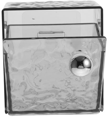 Homoyoyo Wandmontierte Wattepads Aufbewahrungsbox mit Klappdeckel Staubdichter Kosmetik Organizer für Wattepads Wattestäbchen und Lippenstifte Translucent Vielseitige Badezimmer