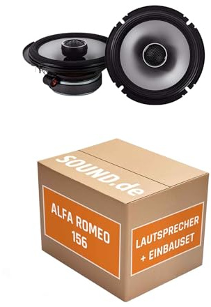 Lautsprecher Boxen Einbaupaket für Alpine S2-S65 kompatibel mit Alfa Romeo 156 vorne | Paar 240W MAX