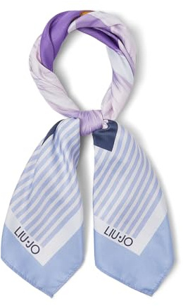 Liu Jo 2A6053 T2745 Halstuch mit Blumenmuster, Violett, 70 x 70 cm, 100 % Polyester