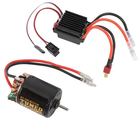 POENVFPO RC-Bürstenmotor, Hochfeste Magnete, Verbesserte Leistung mit Direktlötlaschen für Axial SCX10 90046 Gen 8 1/10 RC Car Crawler (13T)