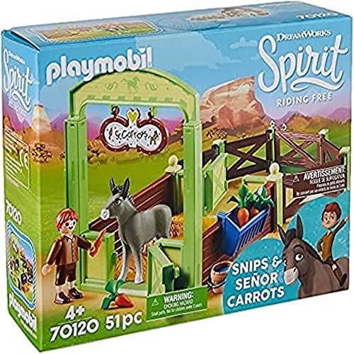 PLAYMOBIL DreamWorks Spirit Riding Free 70120 Snips & Herr Karotte, ab 4 Jahren