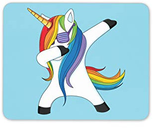 Destination Vinyl Ltd Funky Dabbing Unicorn Mouse Mat Pad - Teen Girl Boy Computer #14759