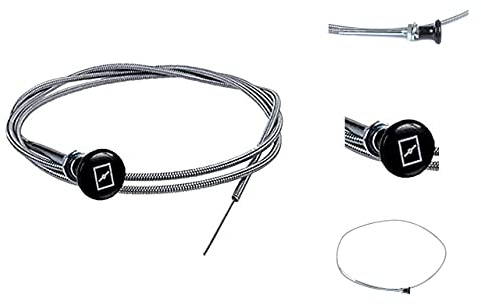 237 Rotary Universal Choke Cable - 160.0 cm Inner, 152.4 cm Conduit, 2-3/10.2 cm Travel - Heavy Duty Push Pull Control Cable with Silver Outer Sheath - Fits Lawn Mowers, Tractors, Utility Equipment