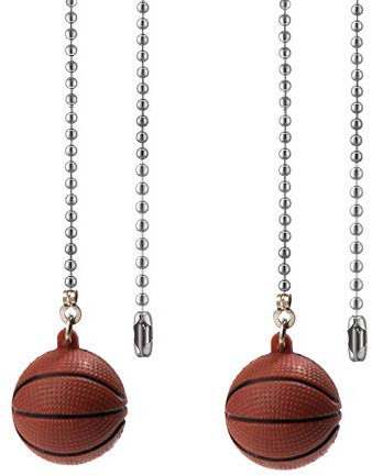 Ceiling Fan Pull Chain Ornaments Extension Basketball Light Pull Chains for ceiling fans Lights Lamp 2Pack