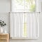 TOPICK Scheibengardine Bistrogardine Sheer Vorhang Fenstervorhang Blickdicht Gardine Gaze Paarig Schals Halbtransparent Scheibengardinen Fensterschal für Küche Wohnzimmer Landhaus Weiß 90Bx90H(cm)