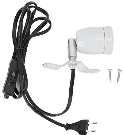 Sdfafrreg Résistant à haute température avec support de lampe chauffante à base d'ampoule E27, douille de lampe chauffante à pince pour animaux(European regulations)