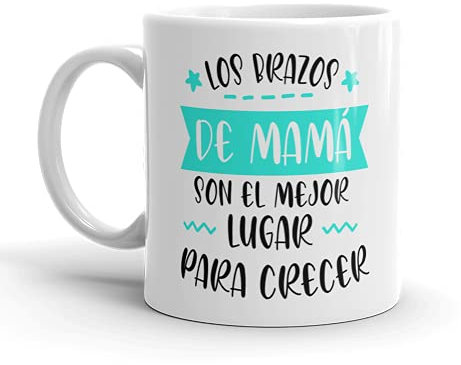 Kembilove Taza regalo día de la madre – Tazas Desayuno para Mamá con Mensaje Gracias por ser la Mejor mamá del mundo – Tazas originales – Regalo para madres (Los brazos de mamá.)