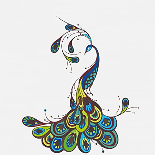 SCSHY Auto-Aufkleber 12.1Cm * 14.2Cm Edler Und Schöner Pfau PVC Hochwertiger Autoaufkleber