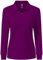 MoFiz Women's Long Sleeve Polo Shirts Cotton Golf Tops Casual Sports T-Shirt with 1/4 Zipper Purple Size 2XL