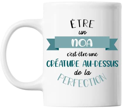 Planetee Mug Noa bébé parfait | Tasse prénom idée cadeau Humour Mignon pour enfant garçon | Imprimé en France