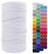 LEREATI Cuerda Macrame 5mm x 100m, Hilo Macrame Cuerda de Algodon Natural Gruesa, Cuerda Manualidades Colores para Colgar Fotos, Colgador de Planta Tejido, Colgante de Pared Macrame (Blanco)