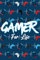 Gamer For Life - Coperta in pile con motivo controller di gioco, super morbida, 100% poliestere, 100 x 150 cm