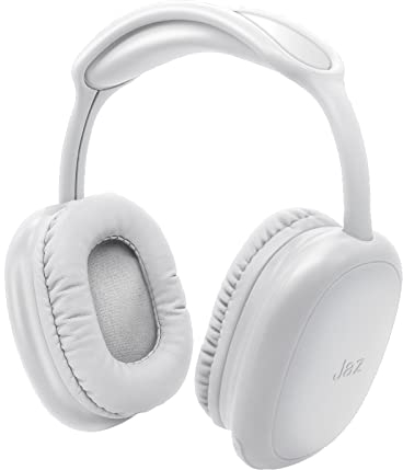 JAZ Sbs Cuffie Wireless Neo Wave Con Padiglioni E Archetto Imbottito, Cavo Di Ricarica Usb C Incluso, 18 Ore Di Utilizzo Consecutive, Bianco, Unica