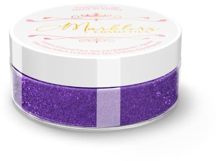 MARBLERS Cosmetic Grade Glittery Mica Powder [Purple Vibe] 0.14oz (4g) | Glica | Non-Toxic | Vegan | Cruelty-Free | Eyeshadow, Nail Polish, Nail Art | Festival, Rave & Party Makeup | Body & Face