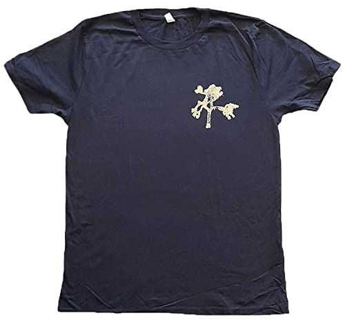 U2 Men's Joshua Tree Photo T-Shirt Large Navy Blue