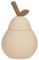 OYOY Mini Trinkbecher Silikon mit Deckel und Strohhalm für Kinder - Pear Cup Beige - Trinklernbecher in Birnen Form - L:8,5 x B:8,5 x H:13,5 cm - M107433